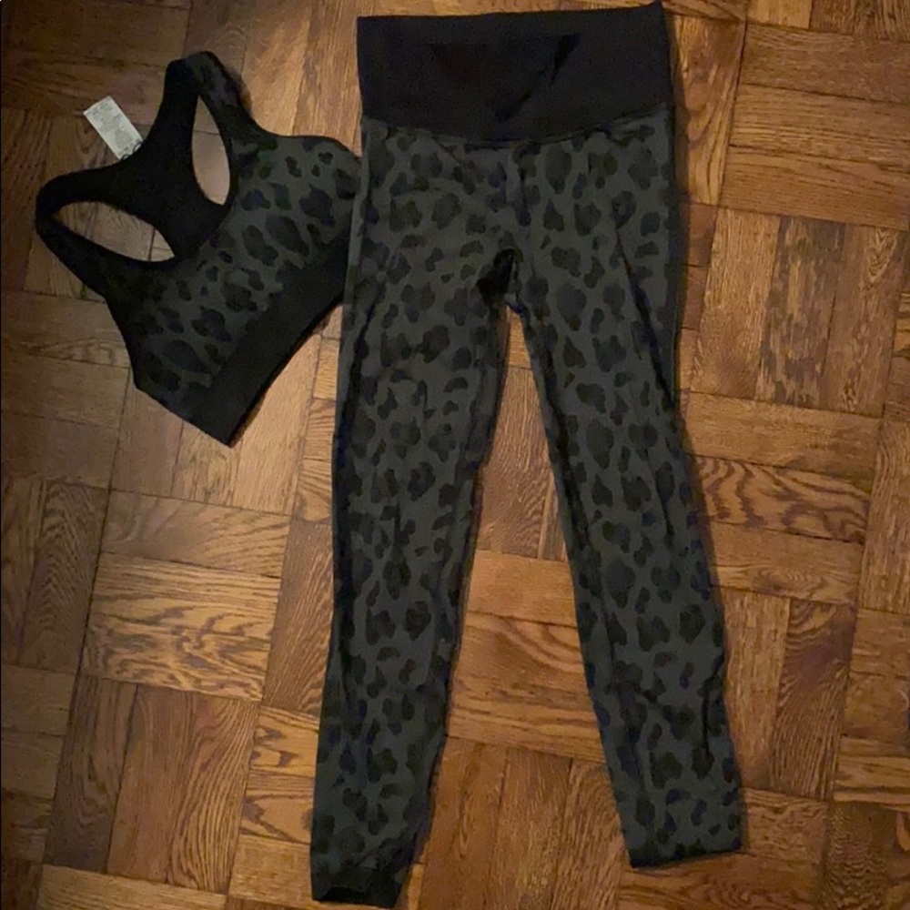 925 Fit leopard seamless leggings AND bra